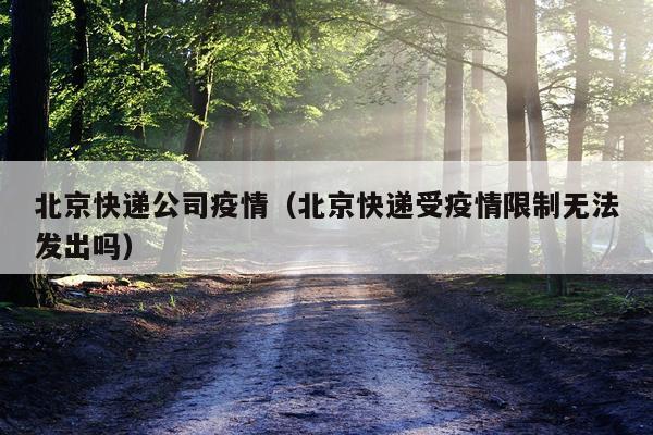 北京快递公司疫情（北京快递受疫情限制无法发出吗）