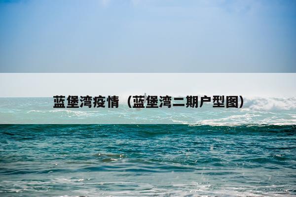 蓝堡湾疫情（蓝堡湾二期户型图）