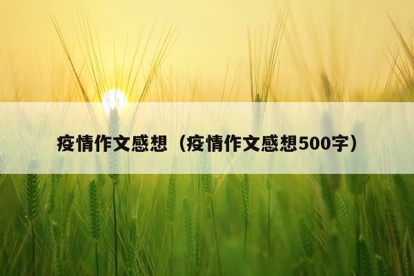 疫情作文感想（疫情作文感想500字）