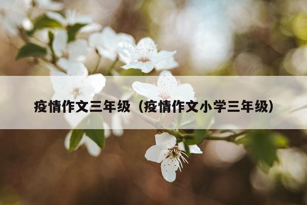 疫情作文三年级（疫情作文小学三年级）