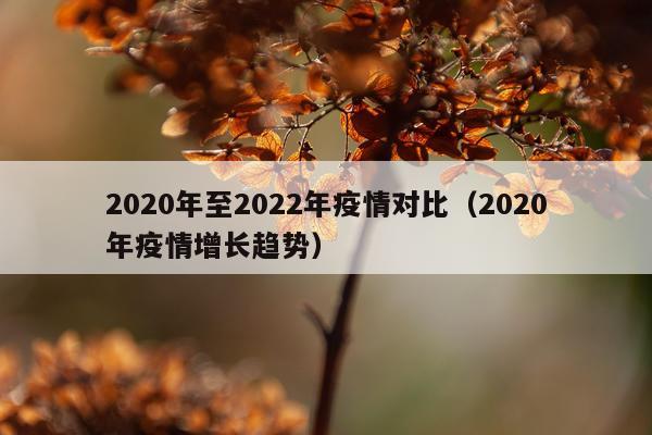 2020年至2022年疫情对比（2020年疫情增长趋势）