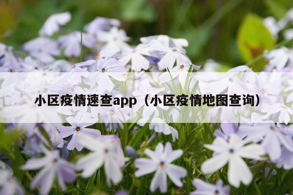 小区疫情速查app（小区疫情地图查询）