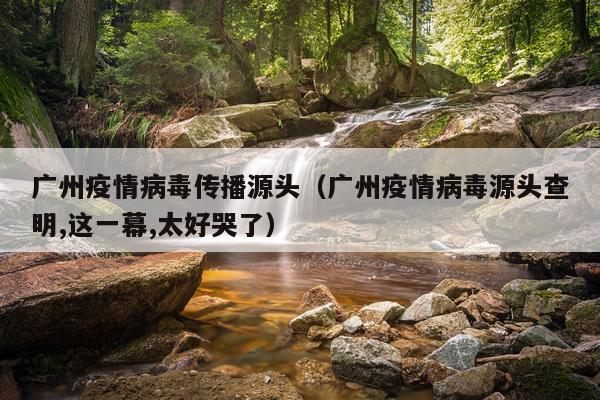 广州疫情病毒传播源头（广州疫情病毒源头查明,这一幕,太好哭了）