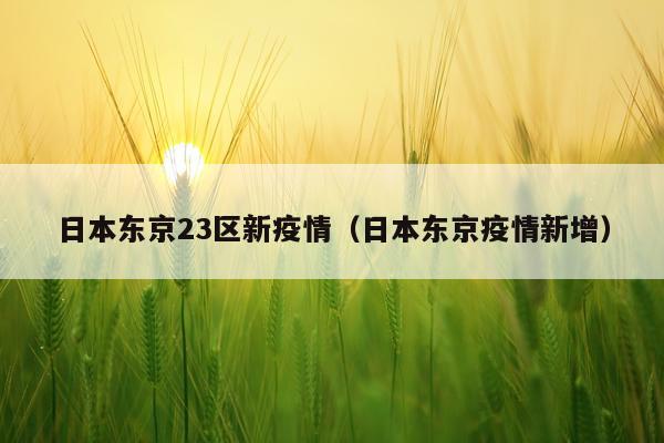 日本东京23区新疫情（日本东京疫情新增）