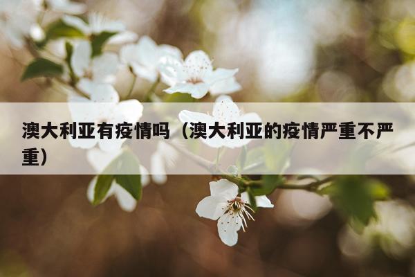 澳大利亚有疫情吗（澳大利亚的疫情严重不严重）