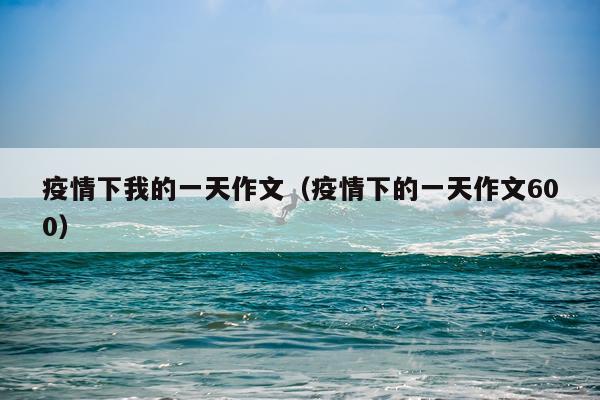 疫情下我的一天作文(疫情下的一天作文600)