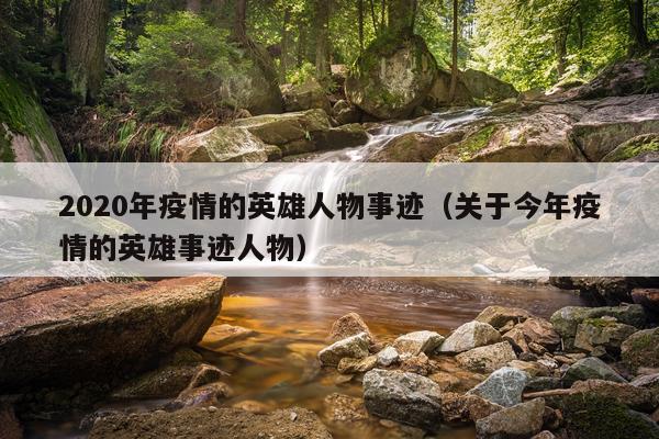 2020年疫情的英雄人物事迹（关于今年疫情的英雄事迹人物）