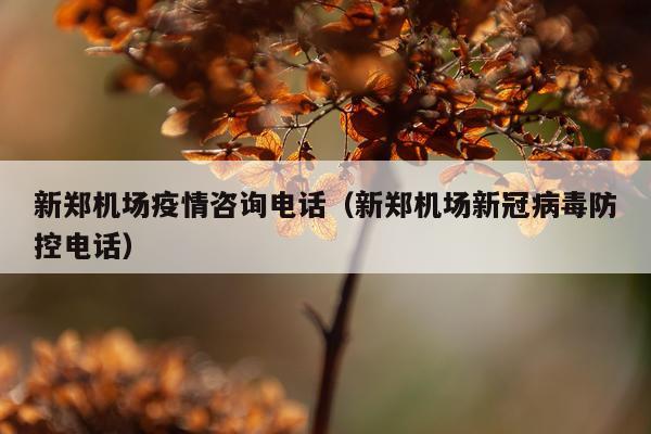 新郑机场疫情咨询电话（新郑机场新冠病毒防控电话）