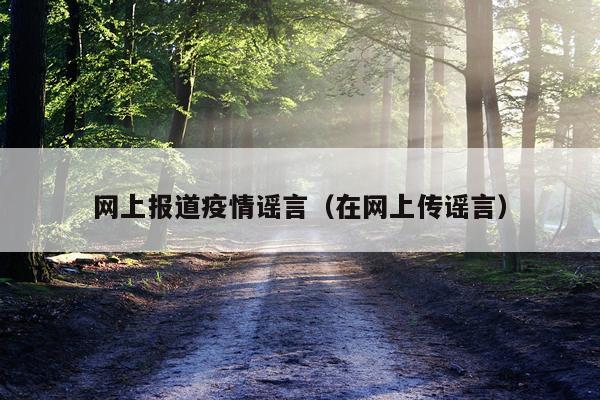 网上报道疫情谣言(在网上传谣言)