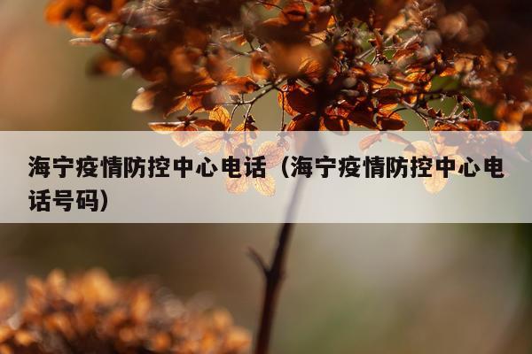 海宁疫情防控中心电话（海宁疫情防控中心电话号码）
