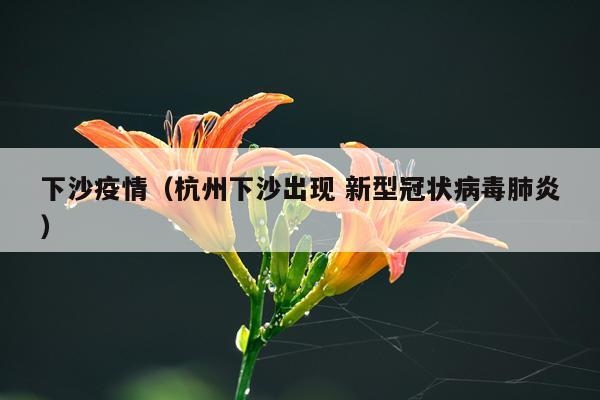 下沙疫情（杭州下沙出现 新型冠状病毒肺炎）