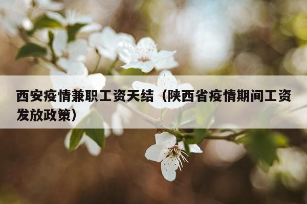 西安疫情兼职工资天结（陕西省疫情期间工资发放政策）
