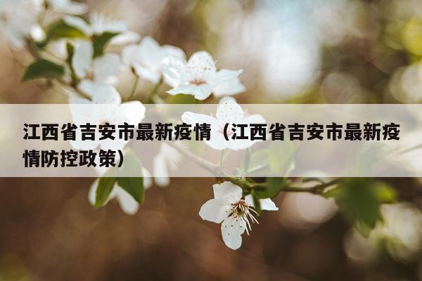江西省吉安市最新疫情（江西省吉安市最新疫情防控政策）