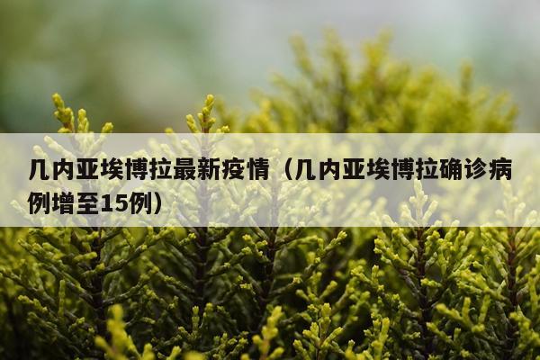 几内亚埃博拉最新疫情（几内亚埃博拉确诊病例增至15例）
