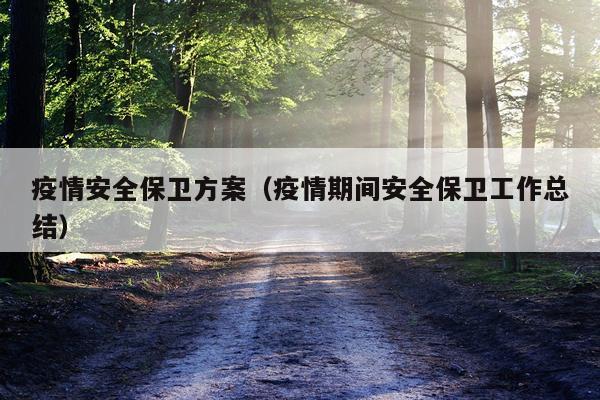疫情安全保卫方案（疫情期间安全保卫工作总结）