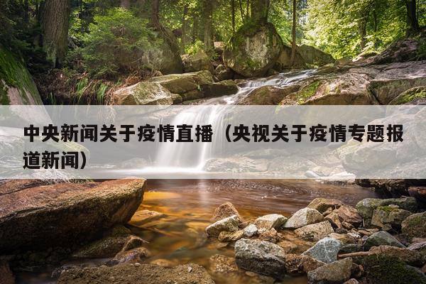 中央新闻关于疫情直播（央视关于疫情专题报道新闻）