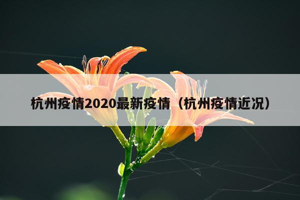 杭州疫情2020最新疫情（杭州疫情近况）