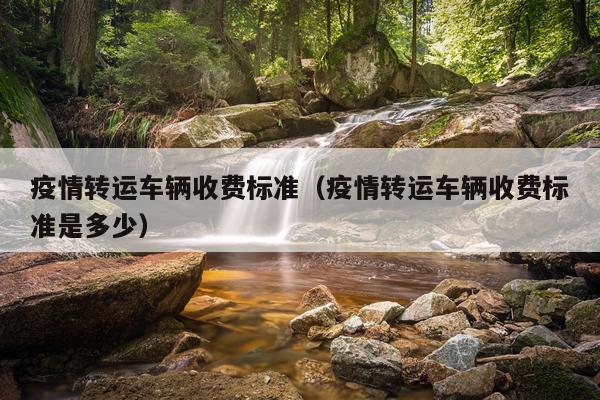 疫情转运车辆收费标准（疫情转运车辆收费标准是多少）