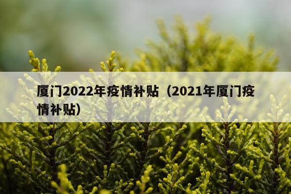 厦门2022年疫情补贴（2021年厦门疫情补贴）