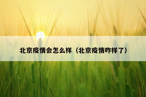北京疫情会怎么样（北京疫情咋样了）