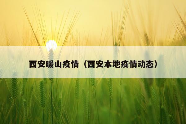 西安暖山疫情（西安本地疫情动态）