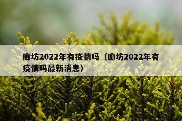 廊坊2022年有疫情吗(廊坊2022年有疫情吗最新消息)