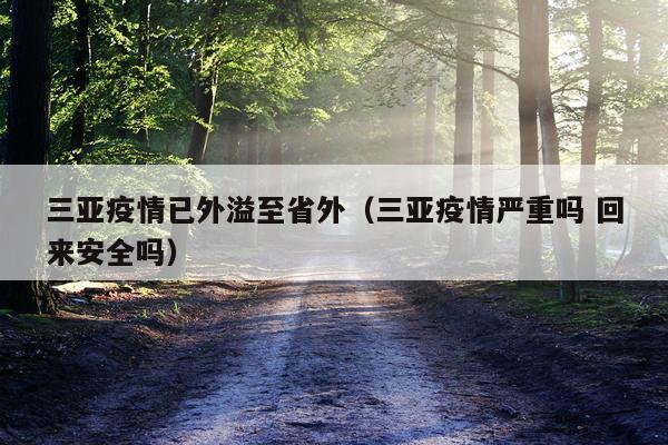 三亚疫情已外溢至省外(三亚疫情严重吗 回来安全吗)