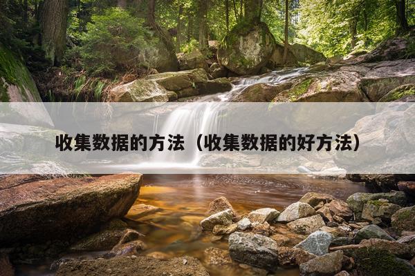 收集数据的方法(收集数据的好方法)