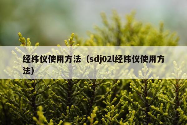 经纬仪使用方法（sdj02l经纬仪使用方法）