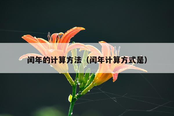 闰年的计算方法（闰年计算方式是）