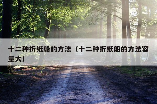 十二种折纸船的方法（十二种折纸船的方法容量大）