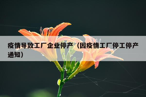 疫情导致工厂企业停产(因疫情工厂停工停产通知)