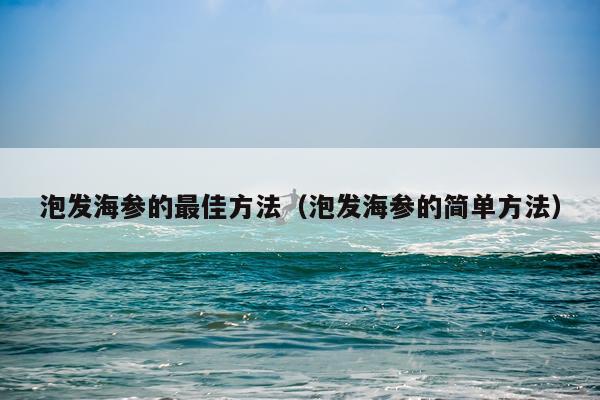 泡发海参的最佳方法(泡发海参的简单方法)